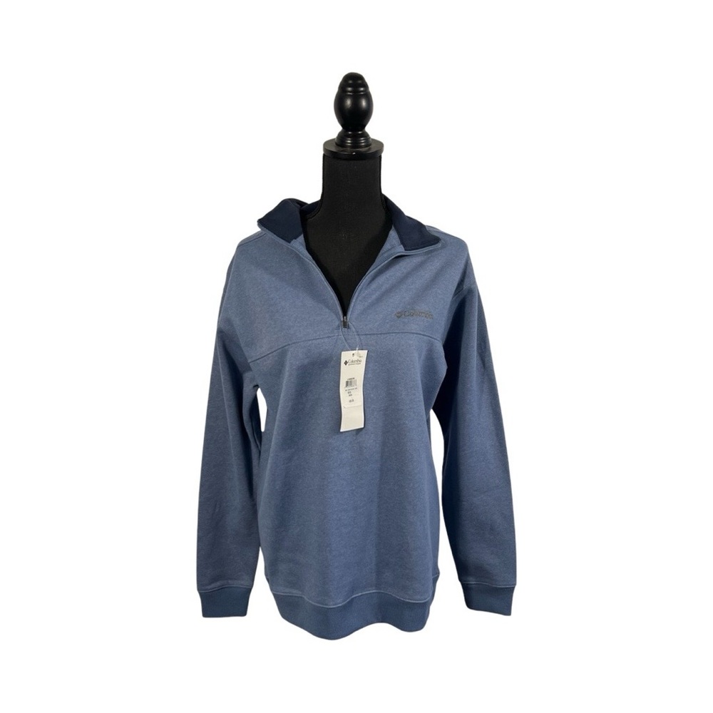 Columbia Men's Blue Half-Zip Sweater Sz M